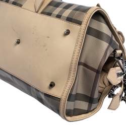 مملوكة مسبقًا حقيبة باولينغ بربري بي في سي كاروهات سموكد بسلسلة متعددة الألوان