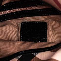 مملوكة مسبقًا Burberry Black/Beige Nova Check Coated Canvas Brook Hobo