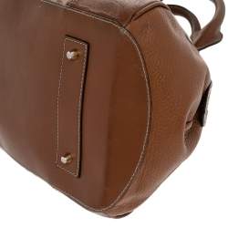 Pre Owned Burberry Beige/Brown Haymarket Check Coated Canvas and Leather Boston Bag