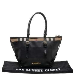 Pre Owned حقيبة يد توتس بربري سالزبوري جلد أسود