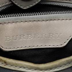 Burberry Beige Smoke Check PVC and Leather Northfield Tote