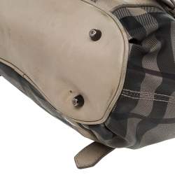 Burberry Beige Smoke Check PVC and Leather Northfield Tote