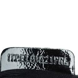 Pre Owned Burberry Beige Nova Check Coated Canvas And Patent Leather Cartridge Pleat Tote