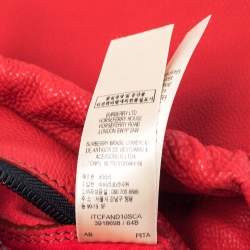 Burberry Red Pebbled Leather Drawstring Sling Backpack