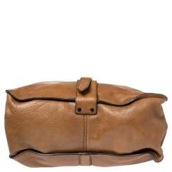 مملوكة مسبقًا حقيبة ساتشل بربري بارتو جلد بني تفاصيل سلسلة 