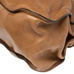 مملوكة مسبقًا حقيبة ساتشل بربري بارتو جلد بني تفاصيل سلسلة 