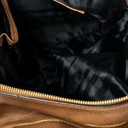 مملوكة مسبقًا حقيبة ساتشل بربري بارتو جلد بني تفاصيل سلسلة 