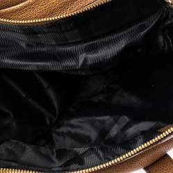 مملوكة مسبقًا حقيبة ساتشل بربري بارتو جلد بني تفاصيل سلسلة 