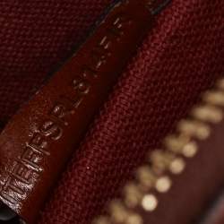 Pre Owned Burberry Beige/Tan Haymarket Check Coated Canvas and Leather Medium Alchester Bowler Bag