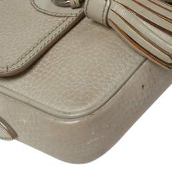 Burberry Beige Leather Tassel Crossbody Bag