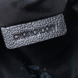 مملوكة مسبقًا Burberry Black Check Nylon and Leather Trim Satchel