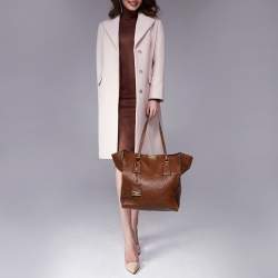 Burberry Brown Grain Leather Woodbury Tote Burberry | TLC
