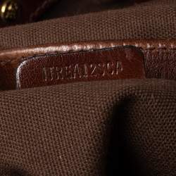 مملوكة مسبقًا حقيبة يد بربرى روان كبيرة جلد وكانفاس بنى /بيج 