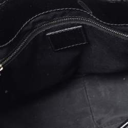 مملوكة مسبقًا حقيبة يد بربري مرصعة جلد لامع وكانفاس مقوى كاروهات نوفا بيج/ أسود