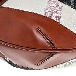Pre Owned Burberry Multicolor Canvas And Leather Mega Check Hobo
