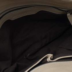 Pre Owned Burberry Beige Smoke Check PVC And Leather Tote