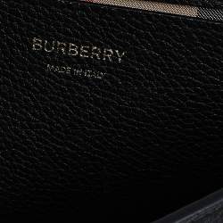Burberry Black Leather Flap Shoulder Bag