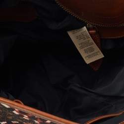 Pre Owned Burberry Multicolor Printed Canvas and Leather Hobo