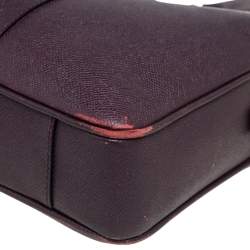 Pre Owned Burberry Burgundy Leather Newburg Briefcase