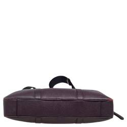 Pre Owned Burberry Burgundy Leather Newburg Briefcase