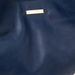 Pre Owned حقيبة يد بربري كانتربري مرصع جلد أزرق