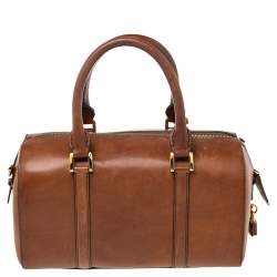 مملوكة مسبقًا Burberry Tan Leather Medium Alchester Bowler Bag