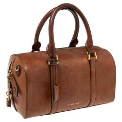 مملوكة مسبقًا Burberry Tan Leather Medium Alchester Bowler Bag