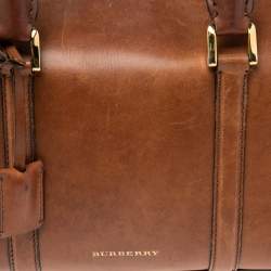 مملوكة مسبقًا Burberry Tan Leather Medium Alchester Bowler Bag