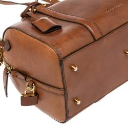 مملوكة مسبقًا Burberry Tan Leather Medium Alchester Bowler Bag