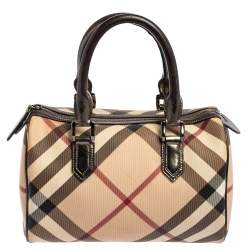 مملوكة مسبقًا Burberry Beige Nova Check PVC Chester Boston Bag