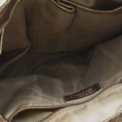 Pre Owned Burberry Metallic Gold Quilted Leather Brooke Hobo