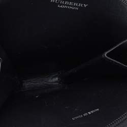 Burberry Beige-Black House Check PVC And Leather Round Coin Pouch