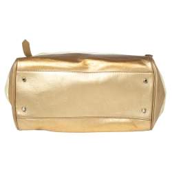 مملوكة مسبقًا حقيبة يد توتس بربري لاورينس جلد وفينيل كاروهات س وبرنوفا ليموني/ذهبي