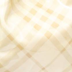 مملوكة مسبقًا حقيبة يد توتس بربري لاورينس جلد وفينيل كاروهات سوبرنوفا ليموني/ذهبي