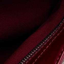 Pre Owned Burberry Raspberry Gradient Supernova Check Coated Canvas And Patent Leather Hobo