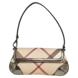 Burberry Beige/Brown House Check PVC Pochette Burberry