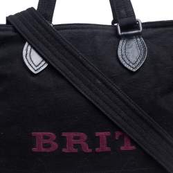 Burberry Black Canvas and Leather Tote