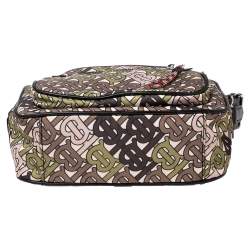 Burberry Tricolor TB Print Nylon and Leather Trim Messenger Bag
