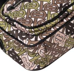Burberry Tricolor TB Print Nylon and Leather Trim Messenger Bag