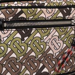 Burberry Tricolor TB Print Nylon and Leather Trim Messenger Bag