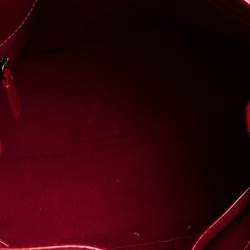 Pre Owned Burberry Burgundy Ombre Supernova Check PVC and Patent Leather Bilmore Tote