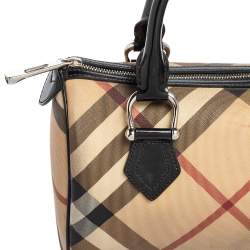 مملوكة مسبقًا حقيبة يد بولينغ بربري نوفا كانفاس مقوى بيج/ برونزي صغيرة