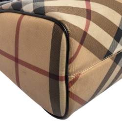 مملوكة مسبقًا حقيبة يد بولينغ بربري نوفا كانفاس مقوى بيج/ برونزي صغيرة