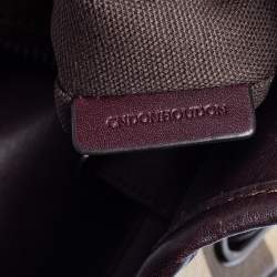 Pre Owned Burberry Brown Smoked Check Coated Canvas and Leather Walden Hobo