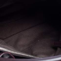 Pre Owned Burberry Brown Smoked Check Coated Canvas and Leather Walden Hobo