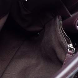 Pre Owned Burberry Brown Smoked Check Coated Canvas and Leather Walden Hobo
