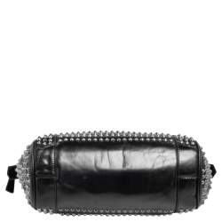 Pre Owned Burberry Black Leather Studded Edenham Tote