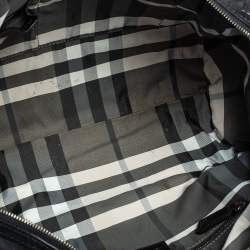 Pre Owned Burberry Black Leather Studded Edenham Tote