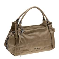 مملوكة مسبقًا Burberry Khaki Leather Shoulder Bag