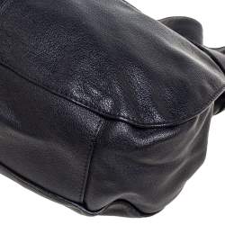 Pre Owned Burberry Black Leather Lambeth Hobo